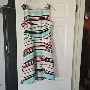 Muse Multicolor Striped Midi Dress